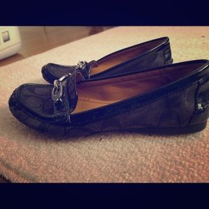 Black coach flats 7.5